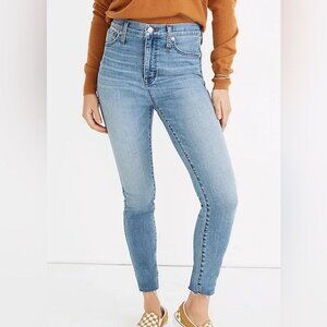 Madewell 10" High-Rise Skinny Jeans Sz 27 Raw-Hem Light Wash